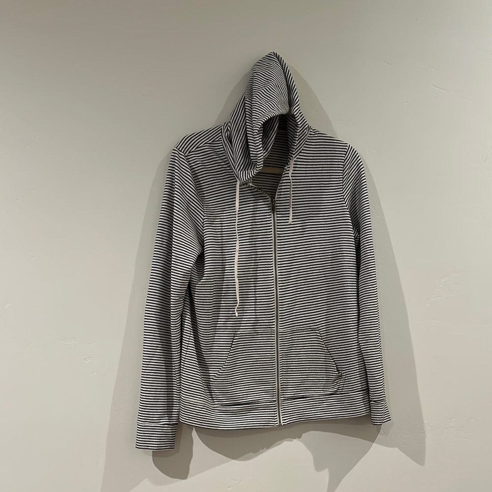 Hi Line by Madewell size Large women’s striped zip hoodie